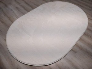 Yamalı Home Yapay Kuzu Kaymaz Taban Post Beyaz Oval 120x180 cm