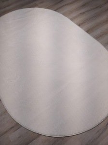 Yamalı Home Yapay Kuzu Kaymaz Taban Post Beyaz Oval 120x180 cm