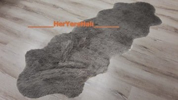 Doğuş Tavşan Tüyü Gri Post Halı İki Kafa 80x500 cm