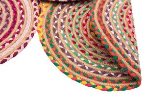 Eko Halı Flatweave CMX03 Multy Yuvarlak Hasır Halı 90X90 cm