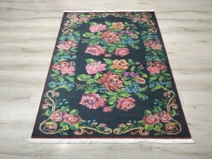 Yamalı Home Savona 3606Siyah Renkli 160x230 cm Karabağ Kilim