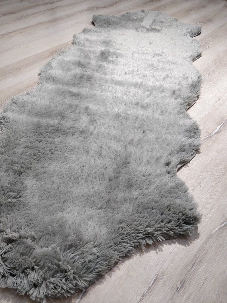 Yamalı Home Tavşan Tüyü Gri Post Halı 70x200 cm