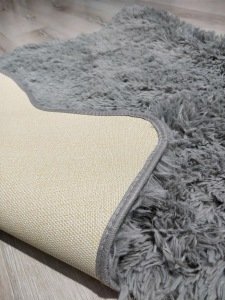 Yamalı Home Tavşan Tüyü Gri Post Halı 70x200 cm