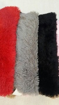 Yamalı Home Tavşan Tüyü Gri Post Halı 70x200 cm
