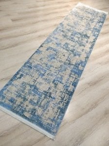 Türkmen Halı Pavia 1696A Mavi 80X300 cm İpeksi Salon Halısı