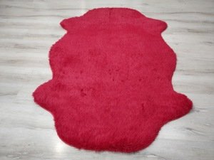 Yamalı Home Tavşan Tüyü Kırmızı 120x180 cm Peluş Post Halı