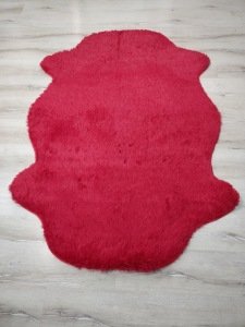 Yamalı Home Tavşan Tüyü Kırmızı 120x180 cm Peluş Post Halı