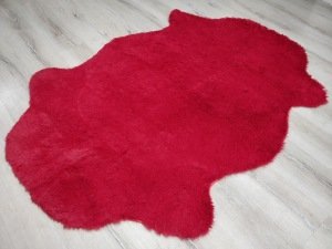 Yamalı Home Tavşan Tüyü Kırmızı 120x180 cm Peluş Post Halı