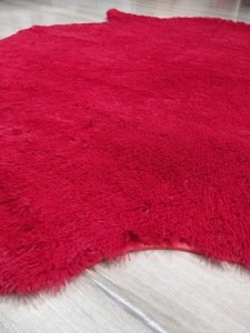 Yamalı Home Tavşan Tüyü Kırmızı 120x180 cm Peluş Post Halı
