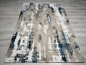 Yhome İllision 8120Mavi Vizon 160x230 cm Saçaklı Salon Halısı