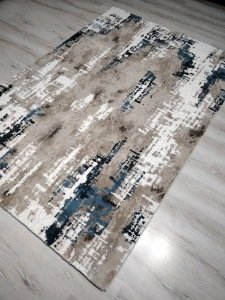 Yhome İllision 8120Mavi Vizon 160x230 cm Saçaklı Salon Halısı