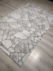 Joker Tiffany Concept Mrz05Gri Beyaz 150x230 cm İpeksi Salon Halısı