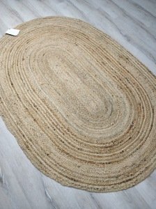 Eko Halı JUNO ECH 01E NATURAL El Dokuma Naturel Jüt Hasır Halı 120X180 cm