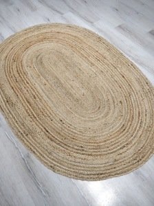 Eko Halı JUNO ECH 01E NATURAL El Dokuma Naturel Jüt Hasır Halı 120X180 cm