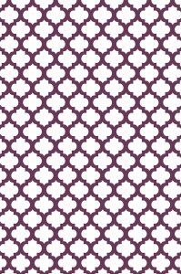 YamalıHome Style M7517Moda Maça Mor Beyaz 140x300 cm Baskı Kilim