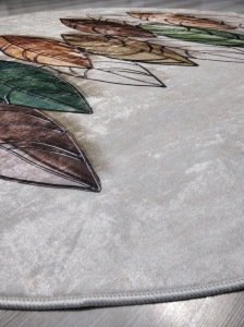 YamalıHome Style Flowers F7338-160ÇAP Baskı Kilim 160X160 cm