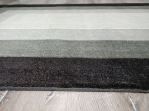 YamalıHome Gri  Kutu Desen Halı 80x125 cm