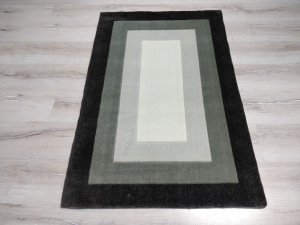 YamalıHome Gri  Kutu Desen Halı 80x125 cm