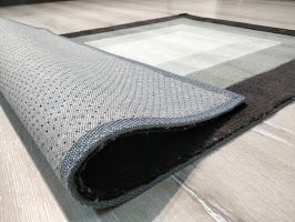 YamalıHome Gri  Kutu Desen Halı 120x180 cm