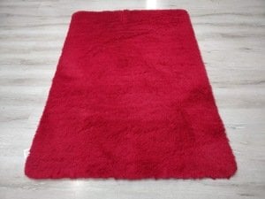 YamalıHome Tavşan Tüyü Kırmızı 120x200 cm Peluş Post Halı