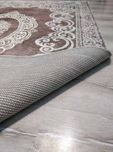 YamalıHome Bambu Halı K208 Krem Kahve 160x230 cm Pratik Halı