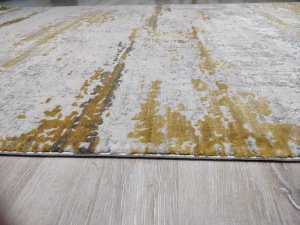TürkmenHalı Trend 15463A Krem Sarı Modern Desenli Halı 150x230 cm