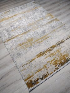 TürkmenHalı Trend 15463A Krem Sarı Modern Desenli Halı 150x230 cm