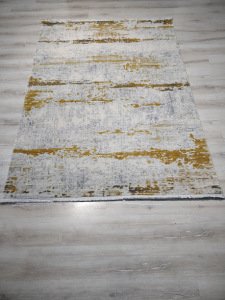 TürkmenHalı Trend 15463A Krem Sarı Modern Desenli Halı 150x230 cm