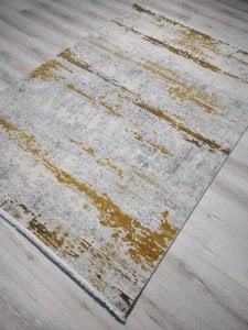 TürkmenHalı Trend 15463A Krem Sarı Modern Desenli Halı 150x230 cm