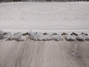 ENTİ HALI NARİN 8500 OVAL BEYAZ HALI 120X180 CM