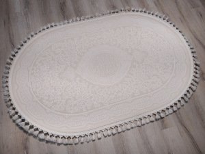 ENTİ HALI NARİN 8500 OVAL BEYAZ HALI 120X180 CM