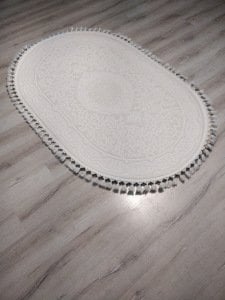 ENTİ HALI NARİN 8500 OVAL BEYAZ HALI 120X180 CM