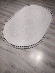 ENTİ HALI NARİN 8500 OVAL BEYAZ HALI 120X180 CM