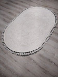 ENTİ HALI NARİN 8500 OVAL BEYAZ HALI 120X180 CM