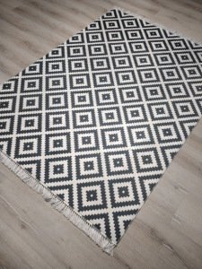 YamalıHome Style P5501 Siyah Beyaz Halı 140X200