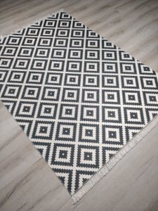 YamalıHome Style P5501 Siyah Beyaz Halı 140X200