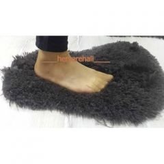 Yamalı Home Tavşan Tüyü Kahve 30x46cm 6'lı Ayak Paspası Seti