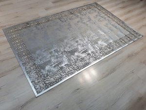 Bianca BNC02 Grey Silver Gri Deri Halı 140x200 cm