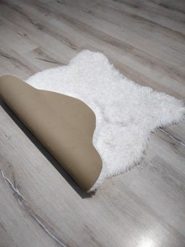 YAMALI home Tavşan Tüyü Beyaz Post Halı 70x100 cm