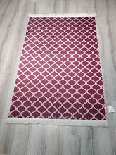 YamalıHome Fas Krem Bordo Halı 120x180 cm