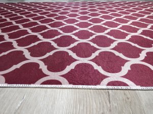 YamalıHome Fas Krem Bordo Halı 120x180 cm