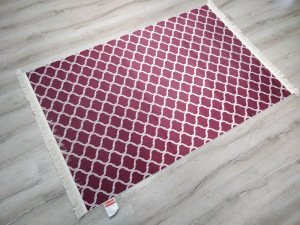 YamalıHome Fas Krem Bordo Halı 120x180 cm