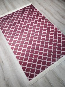 YamalıHome Fas Krem Bordo Halı 120x180 cm