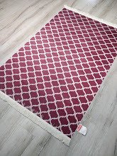 YamalıHome Fas Krem Bordo Halı 120x180 cm