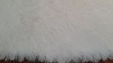 YAMALI home Tavşan Tüyü Yuvarlak Beyaz 140x140 cm