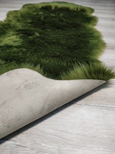 YamalıHome Peluş Halı APost Yeşil 75x200cm Post Halı