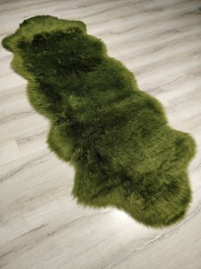 YamalıHome Peluş Halı APost Yeşil 75x200cm Post Halı