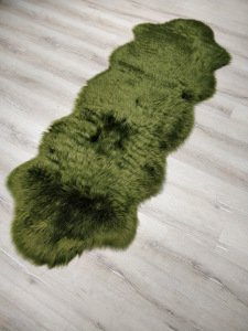 YamalıHome Peluş Halı APost Yeşil 75x200cm Post Halı