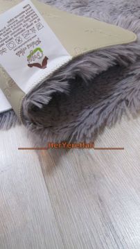Doğuş Peluş Tavşan Tüyü Gri 3'lü Klozet Takımı