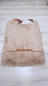 Doğuş Peluş Tavşan Tüyü Bej 3'lü Klozet Takımı